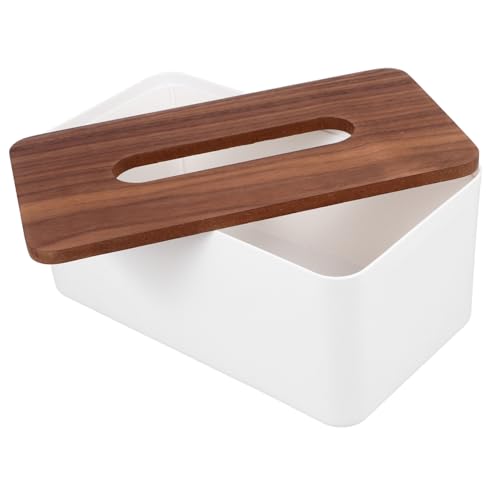 Amosfun Box Paper Box Commercial Paper Towels Car Napkin Holder Papertowel Holder Car Holder Paper Towel Stand Paper Towel Container Desktop Decoration Vintage Tissue Holder White Pp