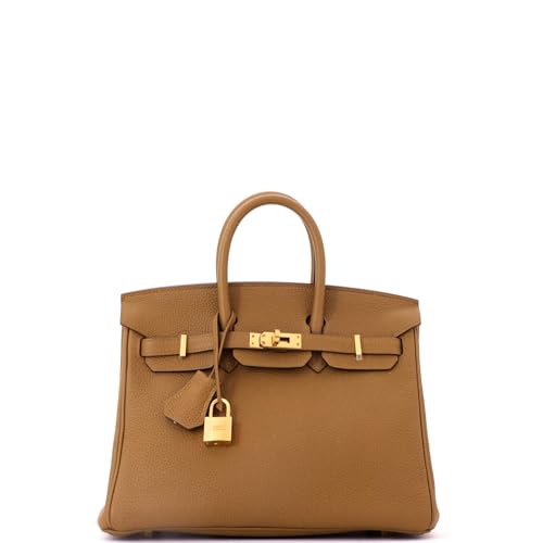 Hermès, Pre-Loved Birkin Handbag Brown Togo with Gold Hardware 25,