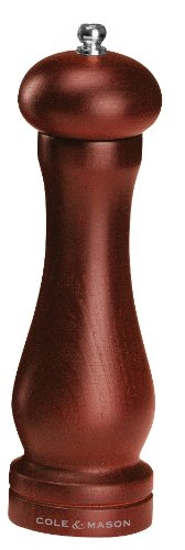 Cole & Mason Premium Forest Capstan Salt Mill for thinKitchen - Dark Wood, Precision+ Ceramic Grinder, Adjustable Fine to Coarse, Sustainable Beech Wood, 200mm