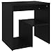 vidaXL Table de Chevet Table de Nuit Armoire de Chevet Armoire de Lit Chambre à Coucher Maison Intérieur Noir 40x30x40 cm Aggloméré