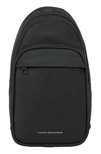 Tommy Hilfiger Sac à Bandoulière Homme Repreve Sling Bag, Noir (Black), Taille Unique