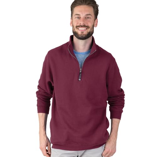 Image of Charles River Apparel Men's Crosswind Quarter Zip Sweatshirt