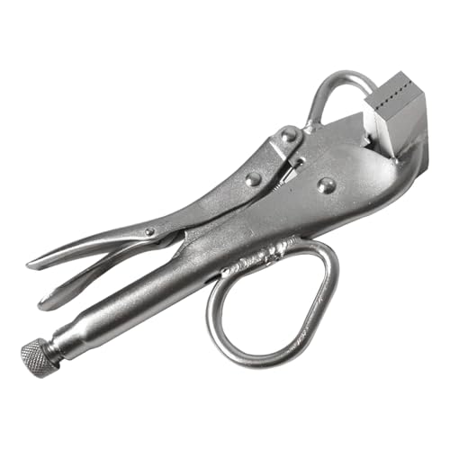 Generic Locking Sheet Metal Pliers 10 inch, Premium Extra Wide Duck Billed Pliers for Gripping Welding Sheet Metal Tools, 23cm, Silver