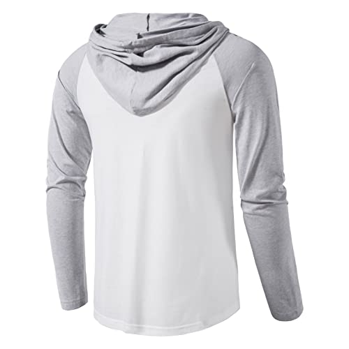 SIR7 Men's Gym Workout Active Long Sleeve Pullover Lightweight Hoodie Casual Hooded Sweatshirts