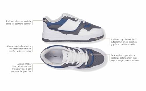 Image of Neeman's The White Pop Sneakers for Men | Comfortable & Flexible EVA Sole