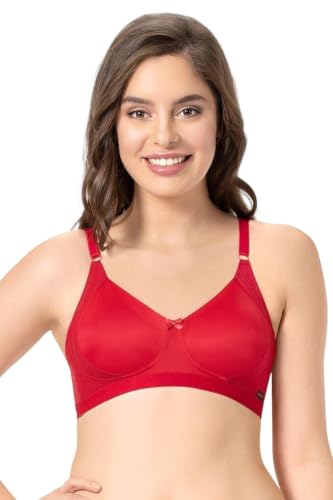 Image of Amante Every de Red Solid Non-Wired Non Padded Everyday Bra
