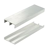 Outwater Industries' Aluminum Sliding Door Track for 3/4'' Glass or Wood Door Panels | 4 Foot Upper and Lower Track Set