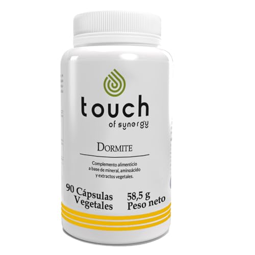 TOUCH OF SYNERGY DORMITE | Suplemento Natural para Dormir Bien | Magnesio, Triptófano, Lúpulo y Manzanilla Alemana | 90 Cápsulas Vegetales | Sueño Reparador | Vegan, Sin Gluten