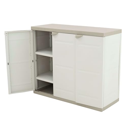 Miniatura 5 de Plastiken Hlkrq Titanium Armarios, Beige, 105 Largo Horizontal , 44 Ancho , 88 Alto Cm