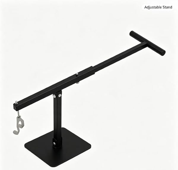 Manual Iron Trash Compactor, Height Adjustable Compactor with Hook - 2