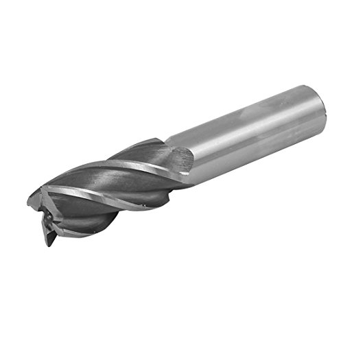 Image of uxcell 20mmx24mmx50mmx120mm Machining Cutting Tool Helical Groove 4 Flute Straight Shank Milling Cutter End Mill