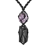 Handmade Raw Black Tourmaline & Amethyst...