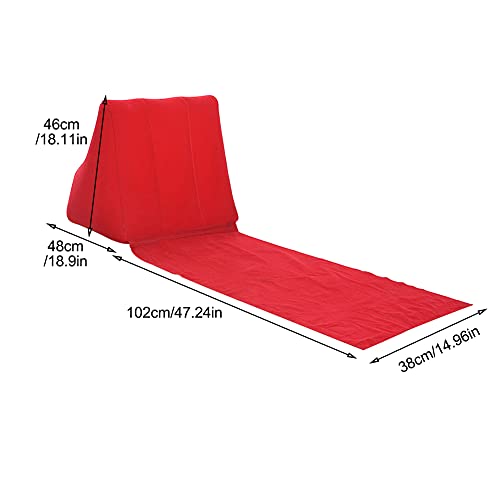 Etiger Inflatable Beach Chair, Beach Pool Sun Lounger Beach Mat, Beach Chairs With Backrest Inflatable, Waterproof Portable Travel Inflatable Lounger For Camping Picnic,Home(Rose Red) #TOP2