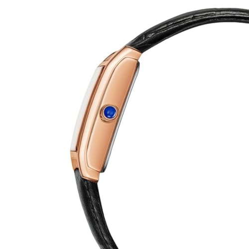 Image of Poshi Sanda Premium White Brass Sqaure Dial Watch | 200mm Rose Gold Stainless Steel Strap Quartz Watch for Women
