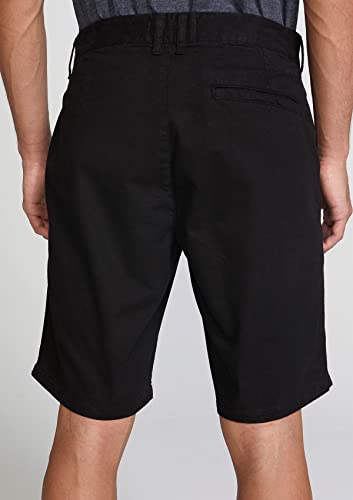 Bermuda Básica Masculina Chino Em Sarja Preto 050