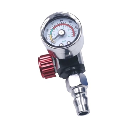 Régulateur de pression pour pistolet peinture 1/4 avec manomètre bleu