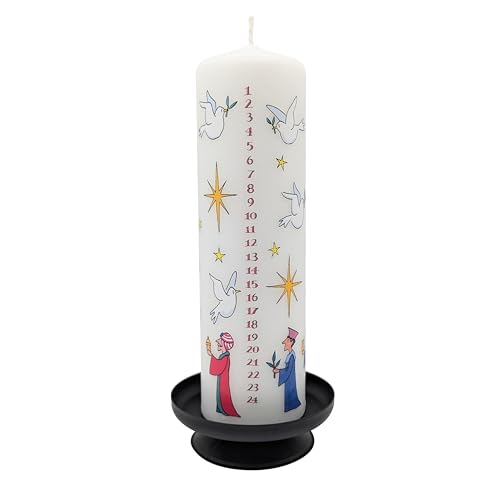 Bougie pilier de l'Avent Wise Men 50h Alison Gardiner Angleterre