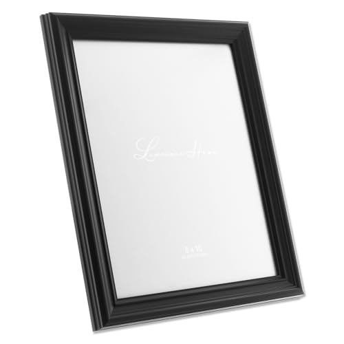 Image of Lawrence Frames 8x10 Classic Detailed Black Picture Frame (535480)