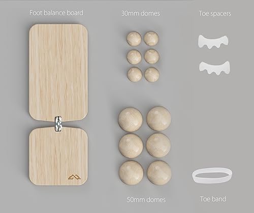 SteadySole foot balance board for lower leg mobility training, Beige, 50 mm et 30 mm - Image 2