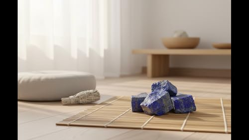 Image of Natural Lapis Lazuli Crystal Stone 100 Grams for Reiki Healing, Meditation, Manifestation & Chakra Balancing | Raw Healing Crystal Gemstone for Positive Energy & Home Decor