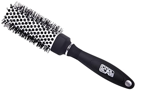 Professional Hairdressers Ceramic Radial Brush - Styling Brush for Blow Drying - 32 mm Barrel Brush - Hair Brush with Squared-Off Edges For Volumising, Styling, Straightening & Detangling