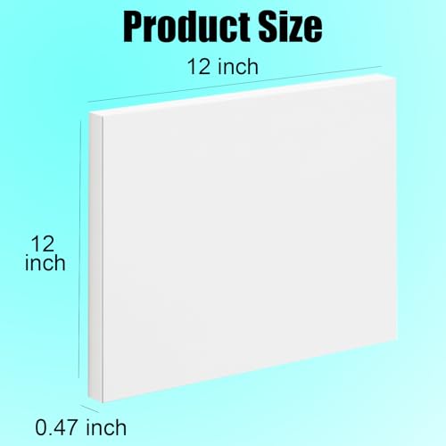 Image of HDPE Sheet 1 /2-2PCS 12 inch x 12 inch High Density Polyethylene Sheets with Protective Film 1 /2 Thick HDPE Plastic Sheet Board Solid Plastic Block for Flat Panel DIY Projects Machining Home (White)
