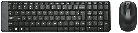 Combo Teclado e Mouse sem fio Logitech MK220 com Design Compacto,...