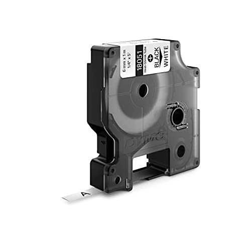 Image of DYMO Rhino Industrial Heat-Shrink Labels, 1 /4 inch Tube, Black Print on White