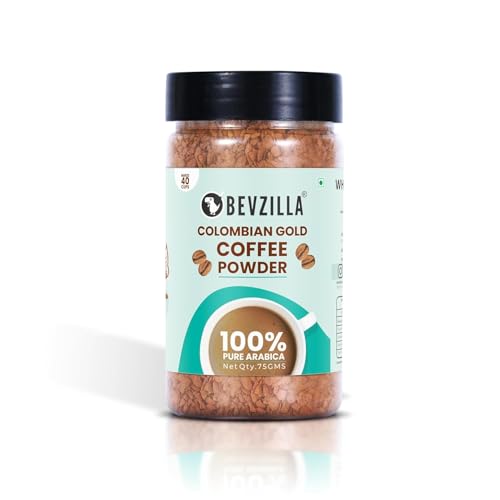Image of Bevzilla 75 Grams X 4 Flavoured Instant Coffee Powder Pack of Colombian Gold, Turkish Hazelnut, French Vanilla & English Butterscotch | 75 Gms Each | Bottle| Premium Arabica Instant Coffee (Pack of 3)