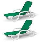 Lote 2 Tumbonas Lena Reciclable.para jardín, Patio, Piscina, Playa,...
