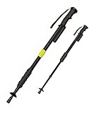 ZAP Personal Security Products Adjustable Walking Stick for Hiking and Camping Gear - 950,000 Volt Stun Device with LED Flashlight (Black)