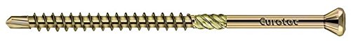 EUROTEC Holzbohrschraube Torx 10 mit Zierkopf, 3.2 x 50 mm, 500 Stück, verzinkt gelb, 110285