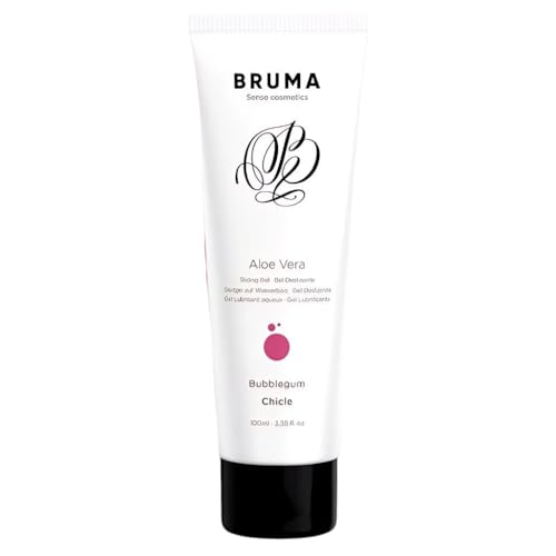 Gel Lubricante Deslizante Comestible con Aloe Vera, Sabor Chicle, Sensación Suave y Sedosa, 100 ml, Sin Azúcar, Sin Gluten