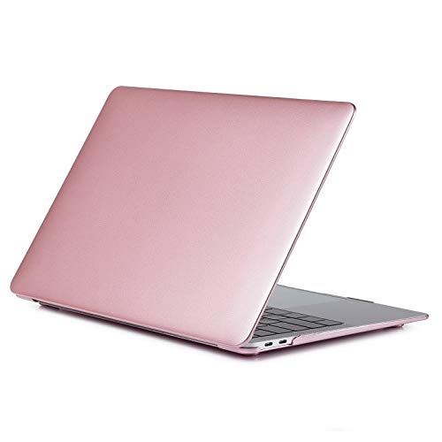 Case for MacBook, Plastic Hard Shell Case Cover Only Compatible with MacBook Air 13 inch/ 13.3" (Models: A1369 & A1466, Older Version 2010-2017 Release)(Metallic Rose Gold)