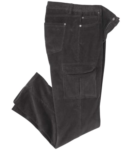 ATLAS FOR MEN   Pantalón Cargo de Pana Hombre   Cálido y Elegante   Bolsillos Múltiples   Confortable Elástico Lateral   Ideal para Ocasiones Casual   Disponibles en Tallas Grandes de la M hasta 5XL