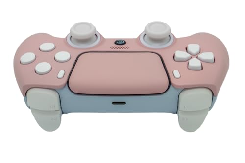 Image of Custom Controllerzz Custom Wireless Controller Compatible with PS5 - Multiple Designs Available (Baby Pink & White Inserts)
