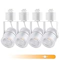 Track Lighting Heads 10W Dimmable H Type LED Track Light Replacement Head Fixtures Bright 4000K Cool White Rail Ceiling Spotlight for Kitchen Dining Room Accent Task Wall Art, CRI90+ 24° 1000lm