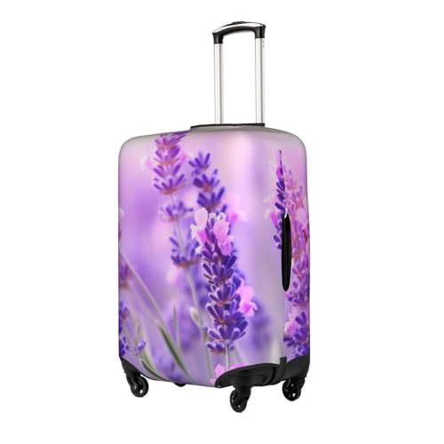 Lavender Flower Printed Luggage Cover Elastic, Washable, Universal Fit 18-32 Inch Travel Suitcase Cover Easy To Identify2