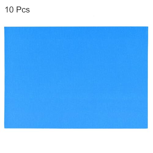 Image of uxcell 10pcs Corrugated Cardboard Paper Sheets,Lake Blue,11.69-inch x 8.27-inch,for Craft and DIY Projects
