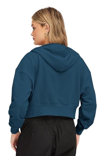 Image of FUNKY MONKEY Soft Fleece Crop Zipper Hoodie for Girls and Womens Sweatshirt