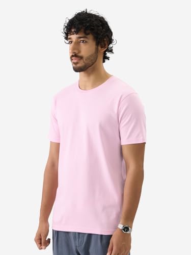 Image of The Souled Store Supima: Men and Boys Short Sleeves Round Neck Solid Premium Basic Casual Lightweight Easy to Style Everyday Streetwear Trendy Supima T-Shirt