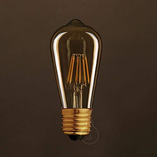 Ampoule LED Vintage Amarcords, 7W, E27, Verre Ambré, Forme Goutte, 2500K