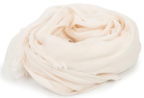 Women Summer Cotton Blend Scarfs Lightweight Large Lined Shawl Wrap Beach Travel Wrap