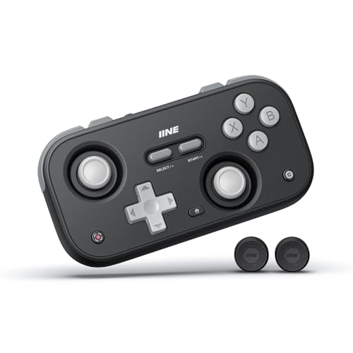 IINE Retro Pocket Wireless Game Controller – Compact Gamepad with Hall Effect Joysticks,...