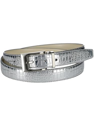 CTM Leather Croc Print Belt3