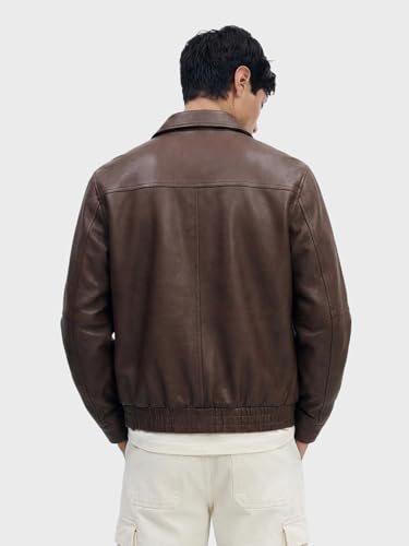 Image of The Indian Garage Co Men Relaxed Fit Long Sleeves Polo Collar Solid Jacket