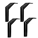 Produktbild Furniture legs HXLQ MöBelbeine (4 StüCk), Zink-Legierung Sofa Beine Couchtisch StüTzfßE, 15cm HöHe KüChenstuhl Fuß FüßE, Schwarz- Mit Schraube + Anti-Rutschmatte
