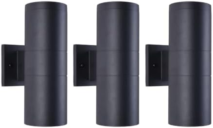 Mirrea Modern Outdoor Patio Light – 2 Pack – Matte Black – Up/Down Light – Waterproof – Open Box