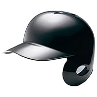 Amazon | 野球 ヘルメット 野球用 片耳 軟式 ミズノ 右打者 一般 白 黒