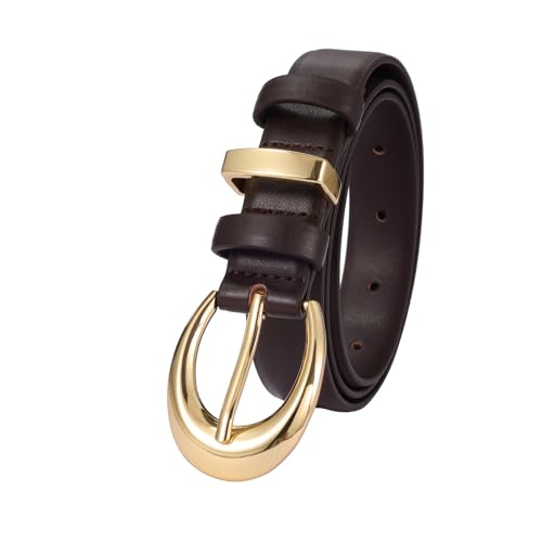 Women's leather Belt With Adjustable Thin waist Belt for Jeans Pants Dress Casual Wear with Gold Silver Buckle2